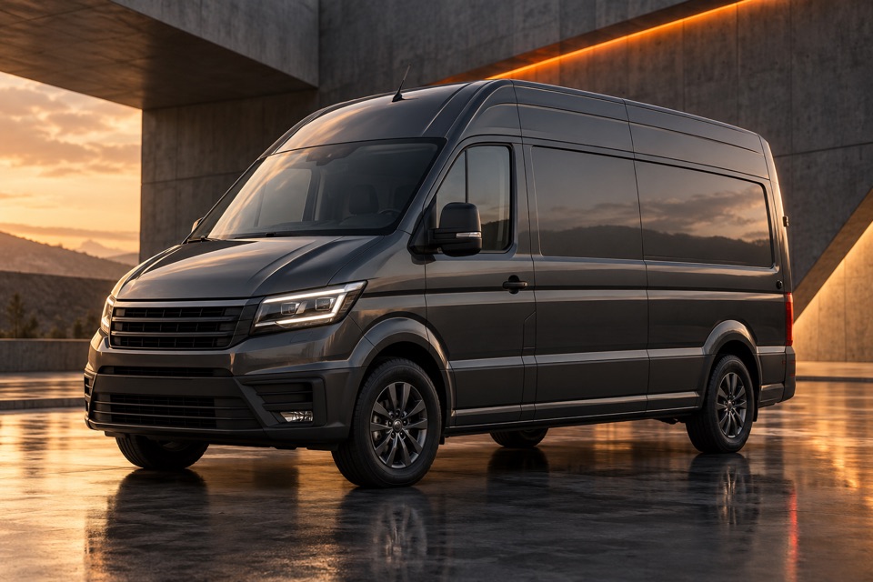 Illustration of a van, not a photo of the actual vehicle